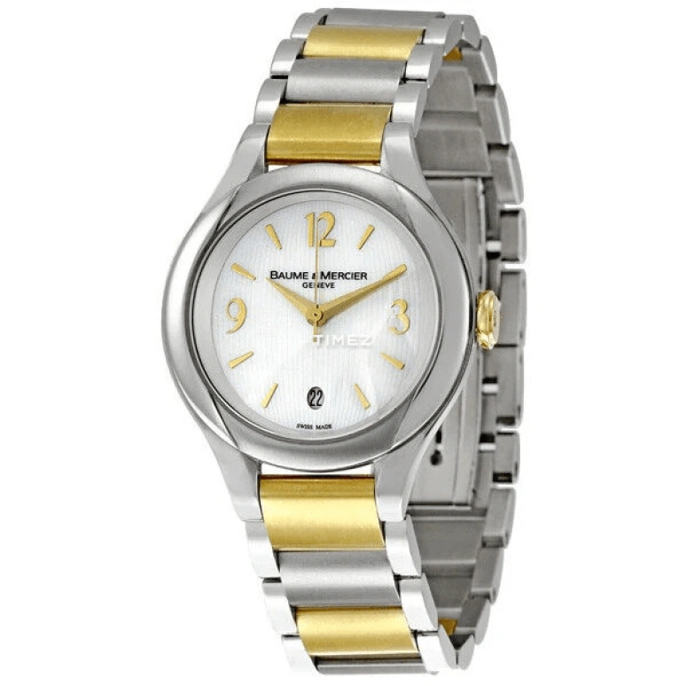 Baume & Mercier,Baume 30mm,30mm,Stainless Steel,Silver White,White,Quartz,Day,Sapphire,Crystal Glass,8773