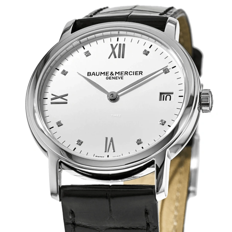 Baume & Mercier,Classima 33mm,33mm,Stainless Steel,White,Quartz,Day,Sapphire,Crystal Glass,10146