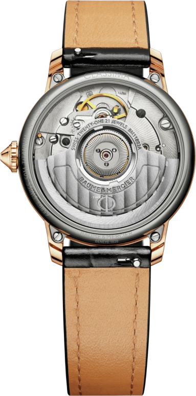 Baume & Mercier,Classima 31mm,31mm,Rose Gold,Titanium,White,Automatic,Day,Sapphire,Crystal Glass,10598