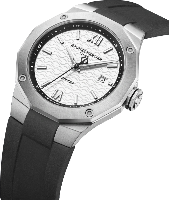 Baume & Mercier,Riviera 42mm,42mm,Stainless Steel,White,Automatic,Day,41hours,10866