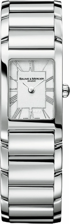 Baume & Mercier,Hampton 20mm,20mm,Stainless Steel,White,Quartz,Sapphire,Crystal Glass,Rectangular,8747