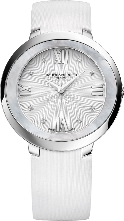 Baume & Mercier,Promesse 34mm,34mm,Stainless Steel,White,Quartz,Sapphire,Crystal Glass,Round,10177