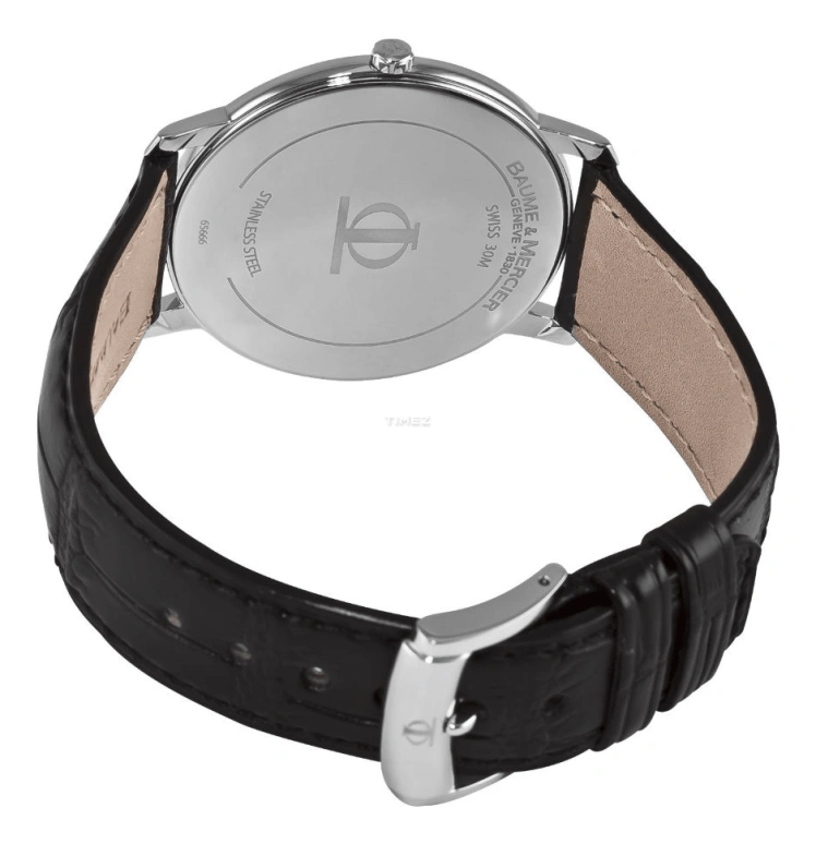 Baume & Mercier,Classima 39mm,39mm,Stainless Steel,Black,Quartz,Sapphire,Crystal Glass,Round,8850