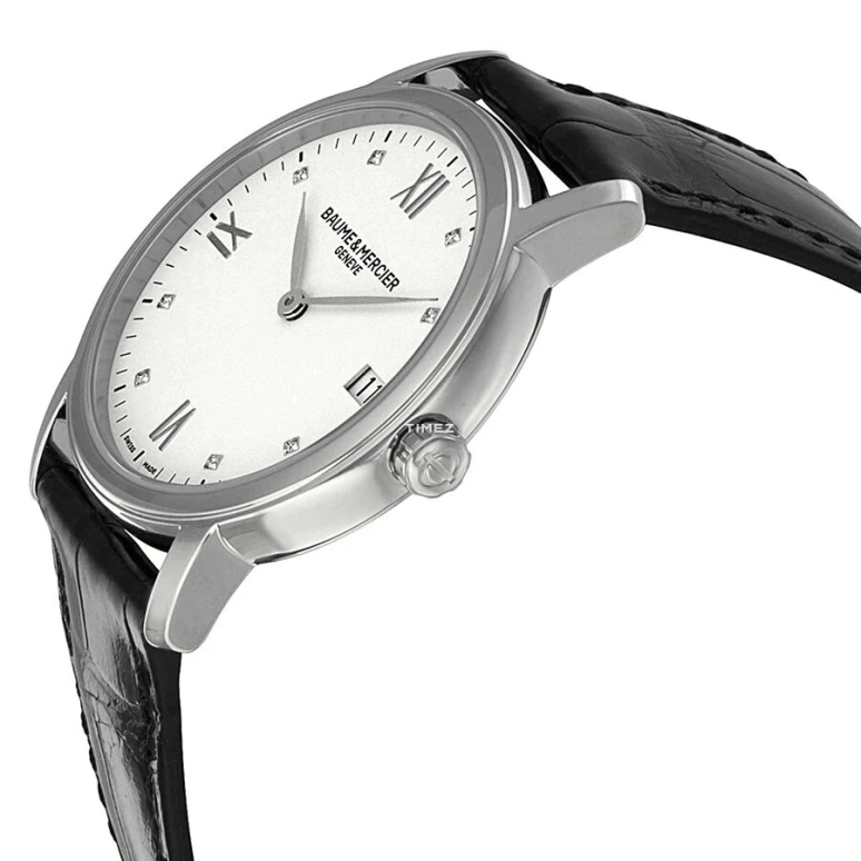 Baume & Mercier,Classima 33mm,33mm,Stainless Steel,White,Quartz,Day,Sapphire,Crystal Glass,10146