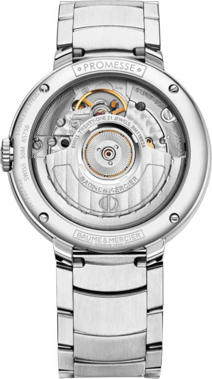 Baume & Mercier,Promesse 34mm,34mm,Stainless Steel,White,Automatic,Sapphire,Crystal Glass,Round,10162