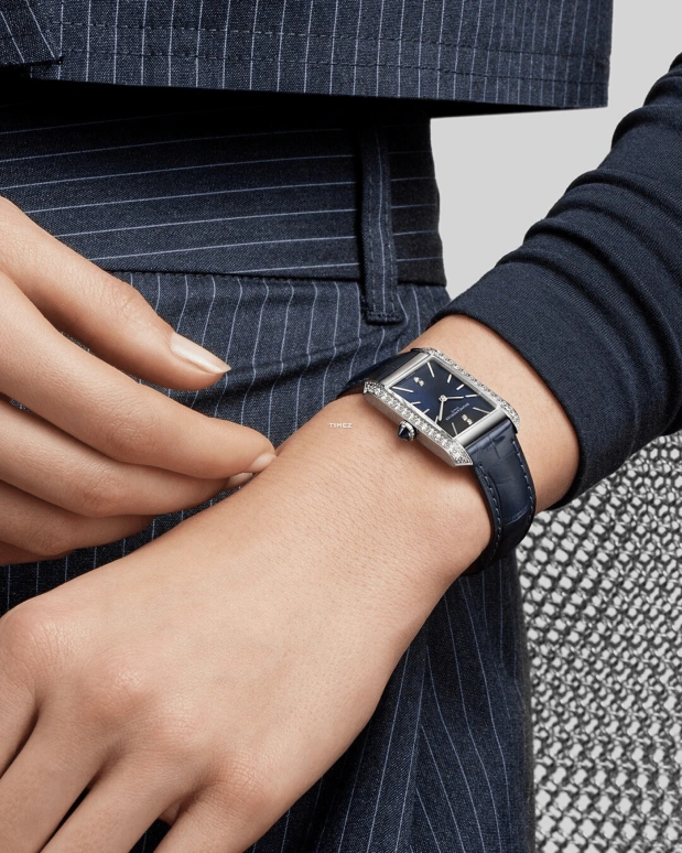 Baume & Mercier,Hampton 22.20x34.90mm,22.20x34.90mm,Stainless Steel,Blue,Quartz,Sapphire,Crystal Glass,Square,10709