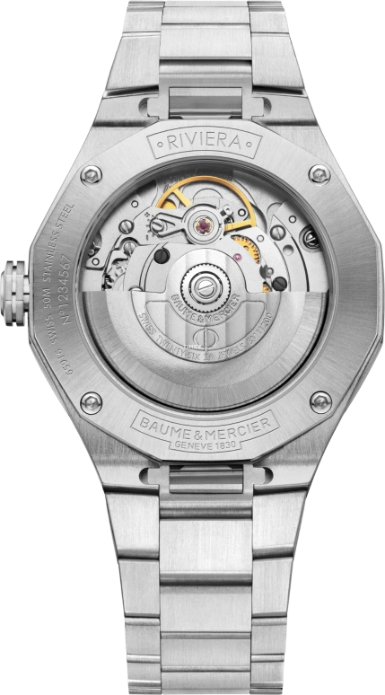 Baume & Mercier,Riviera 36mm,36mm,Stainless Steel,Grey,Automatic,Day,Sapphire,Crystal Glass,10661