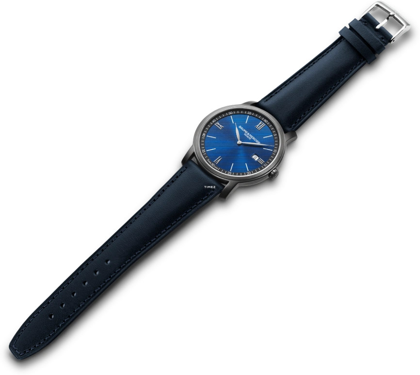 Baume & Mercier,Classima 42mm,42mm,Stainless Steel,Blue,Quartz,Day,Round,10841