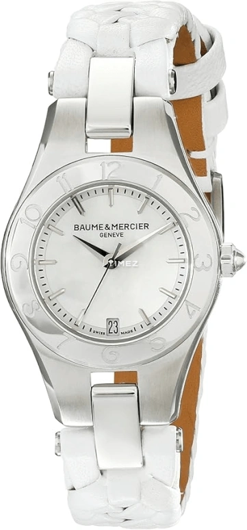 Baume & Mercier,Linea 27mm,27mm,Stainless Steel,White,Quartz,Day,Sapphire,Crystal Glass,10117