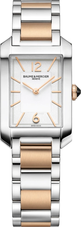 Baume & Mercier,Hampton 22.20x34.90mm,22.20x34.90mm,Stainless Steel,White,Quartz,Sapphire,Crystal Glass,Rectangular,10751