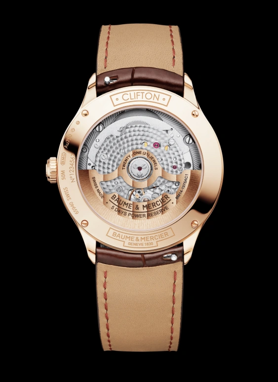 Baume & Mercier,Clifton 39mm,39mm,Rose Gold,Cream,Automatic,Moonphase,Day,10736