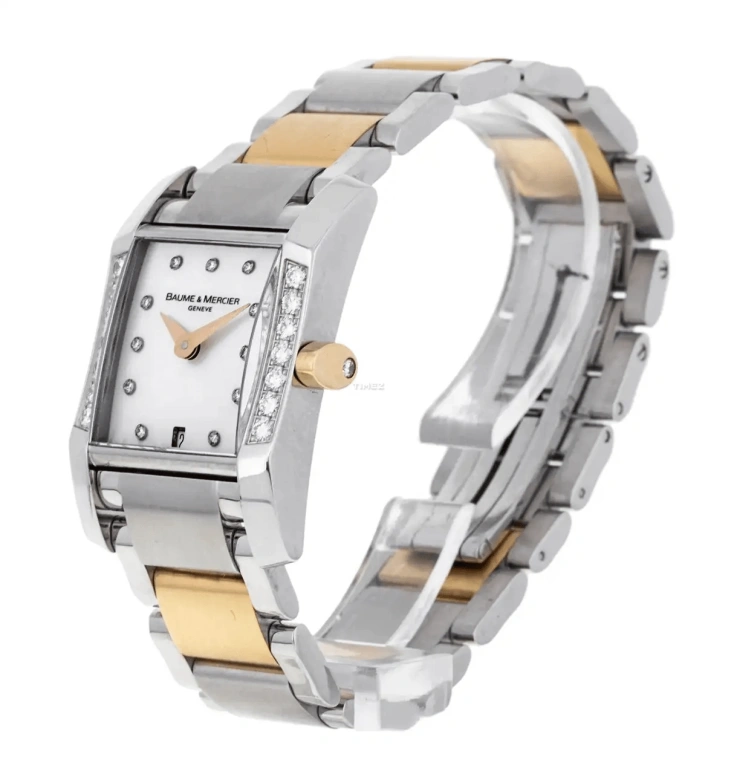 Baume & Mercier,Hampton 33x22mm,33x22mm,Stainless Steel,White,Quartz,Day,Sapphire,Crystal Glass,8599