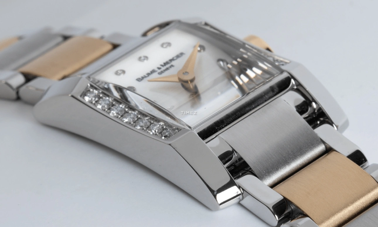 Baume & Mercier,Hampton 33x22mm,33x22mm,Stainless Steel,White,Quartz,Day,Sapphire,Crystal Glass,8599