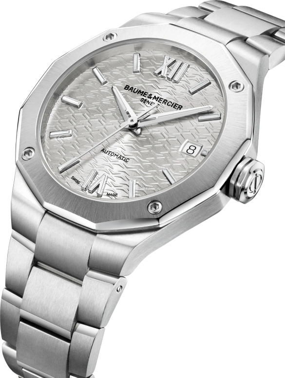 Baume & Mercier,Riviera 36mm,36mm,Stainless Steel,Silver,Automatic,Day,Sapphire,Crystal Glass,10615