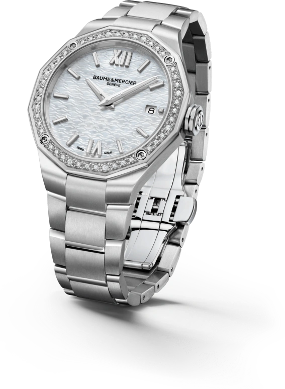 Baume & Mercier,Riviera 36mm,36mm,Stainless Steel,Silver White,Quartz,Day,Sapphire,Crystal Glass,10662