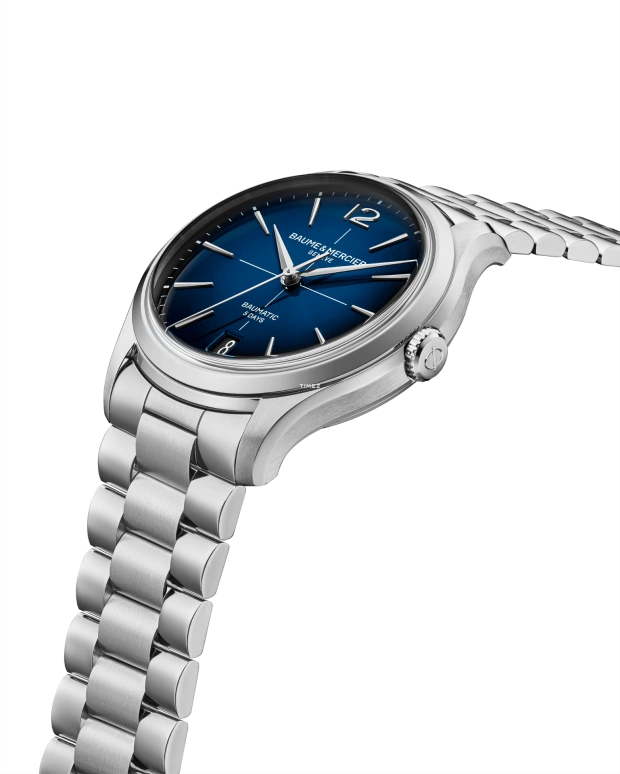 Baume & Mercier,Clifton 39mm,39mm,Stainless Steel,Blue,Gradient,Automatic,Day,In-house Caliber,10792