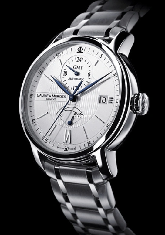 Baume & Mercier,Classima 39mm,39mm,Stainless Steel,Silver White,White,Automatic,Day,Power Reserve Indicator,Dule Time,8838