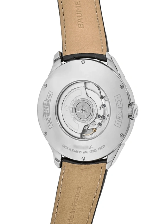 Baume & Mercier,Clifton 45.50mm,45.50mm,Stainless Steel,Blue,Automatic,Day,Power Reserve Indicator,Dule Time,10422