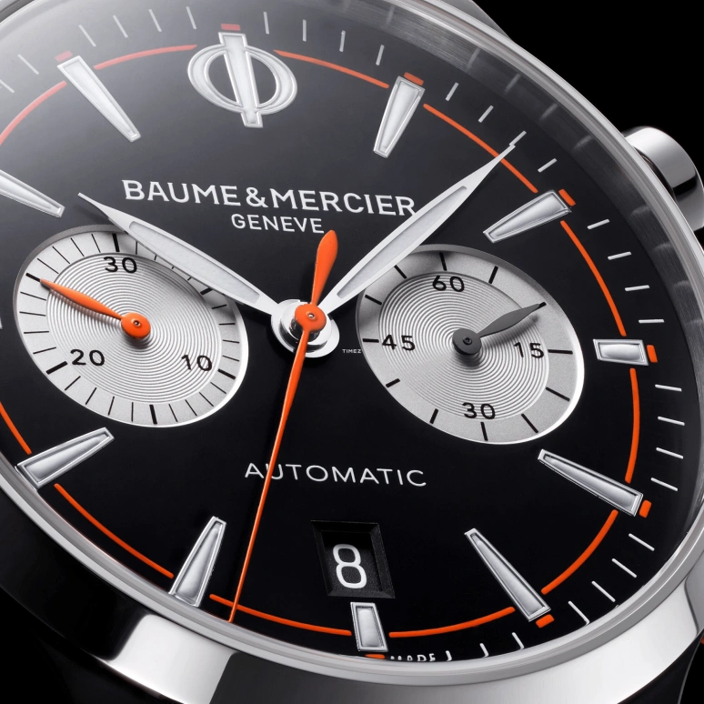 Baume & Mercier,Capeland 42mm,42mm,Stainless Steel,Black,Automatic,Chronograph,Day,10451