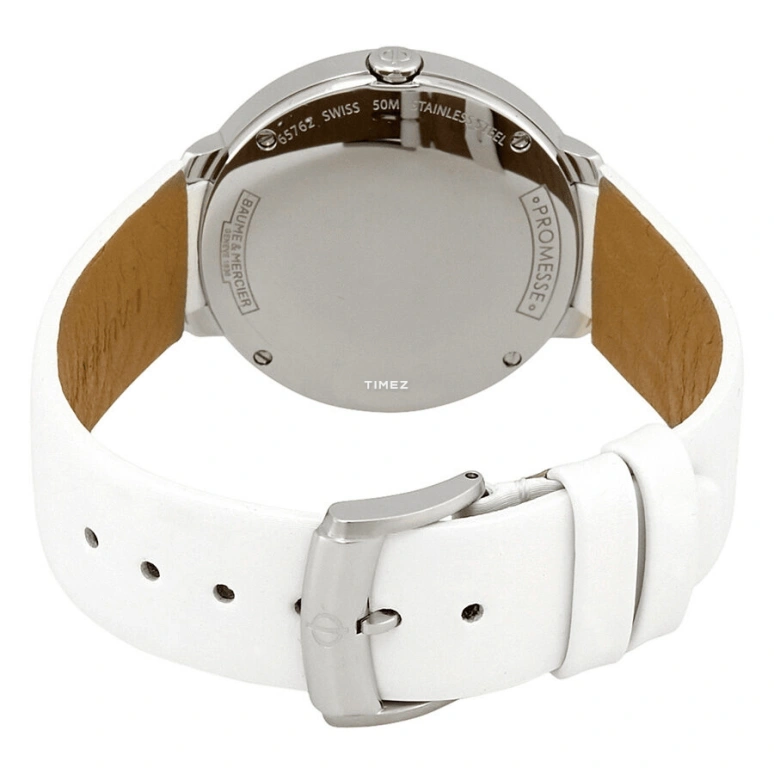 Baume & Mercier,Promesse 34mm,34mm,Stainless Steel,White,Quartz,Sapphire,Crystal Glass,Round,10177