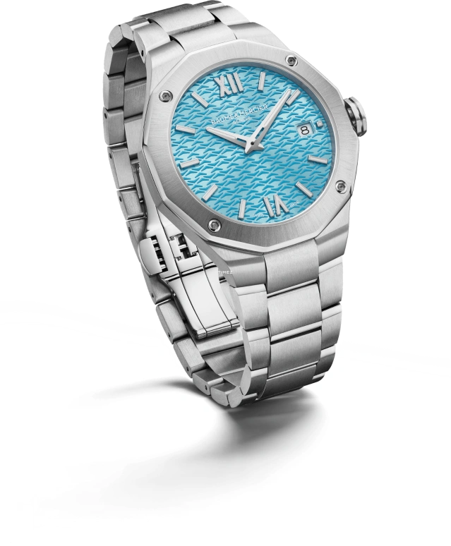 Baume & Mercier,Riviera 36mm,36mm,Stainless Steel,Blue,Handwound,Day,Sapphire,Crystal Glass,10612