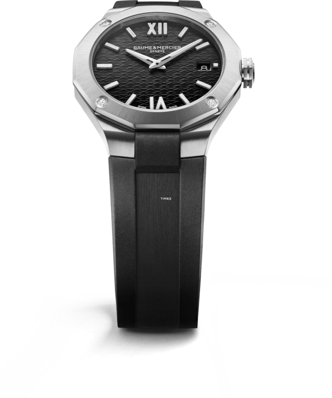 Baume & Mercier,Riviera 36mm,36mm,Stainless Steel,Black,Handwound,Day,Sapphire,Crystal Glass,10613