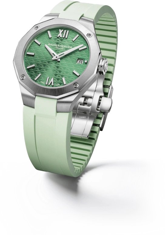 Baume & Mercier,Riviera 36mm,36mm,Stainless Steel,Green,Quartz,Day,Sapphire,Crystal Glass,10611