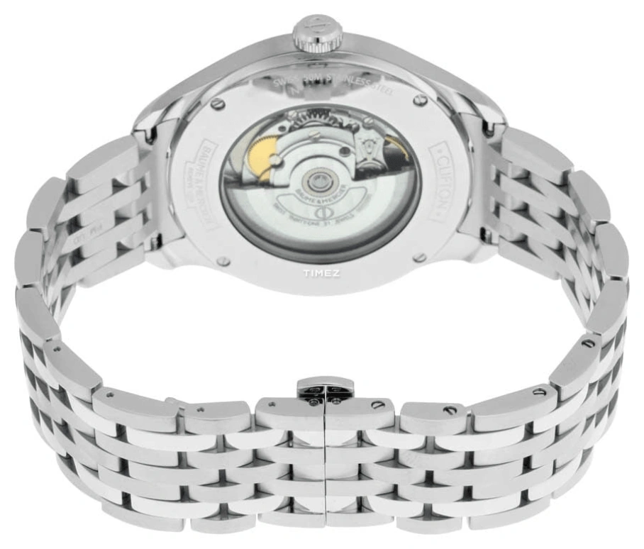 Baume & Mercier,Clifton 41mm,41mm,Stainless Steel,Silver,Automatic,Day,38hours,10099