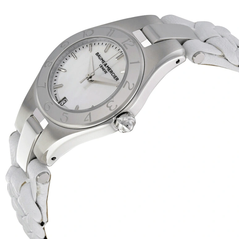 Baume & Mercier,Linea 27mm,27mm,Stainless Steel,White,Quartz,Day,Sapphire,Crystal Glass,10117