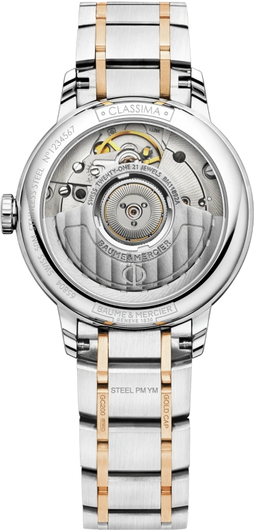 Baume & Mercier,Classima 31mm,31mm,Stainless Steel,White,Automatic,Day,Sapphire,Crystal Glass,10269