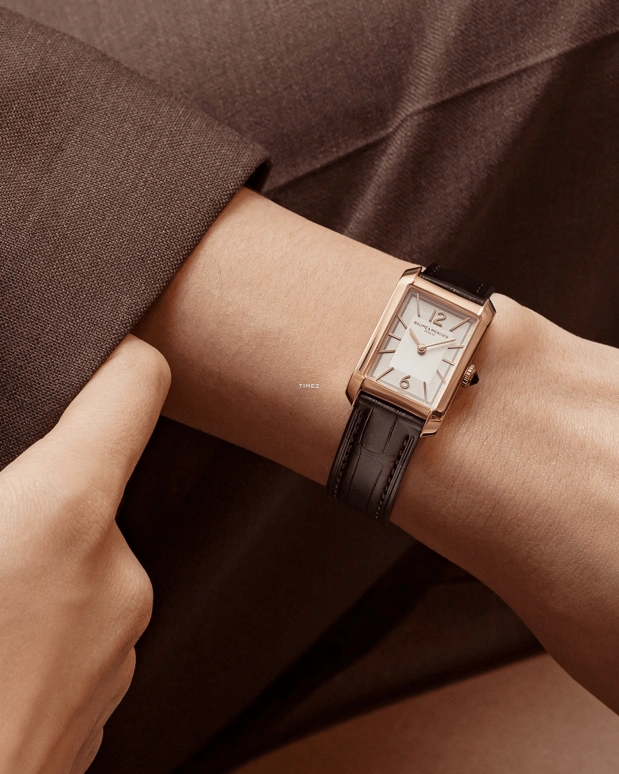 Baume & Mercier,Hampton 35x22mm,35x22mm,Rose Gold,Titanium,White,Quartz,Sapphire,Crystal Glass,Rectangular,10752