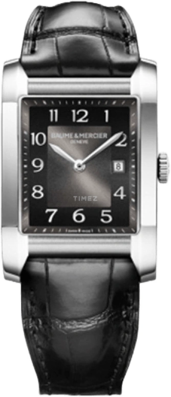 Baume & Mercier,Hampton 27.30mm,27.30mm,Stainless Steel,Black,Quartz,Day,26280hours,10019