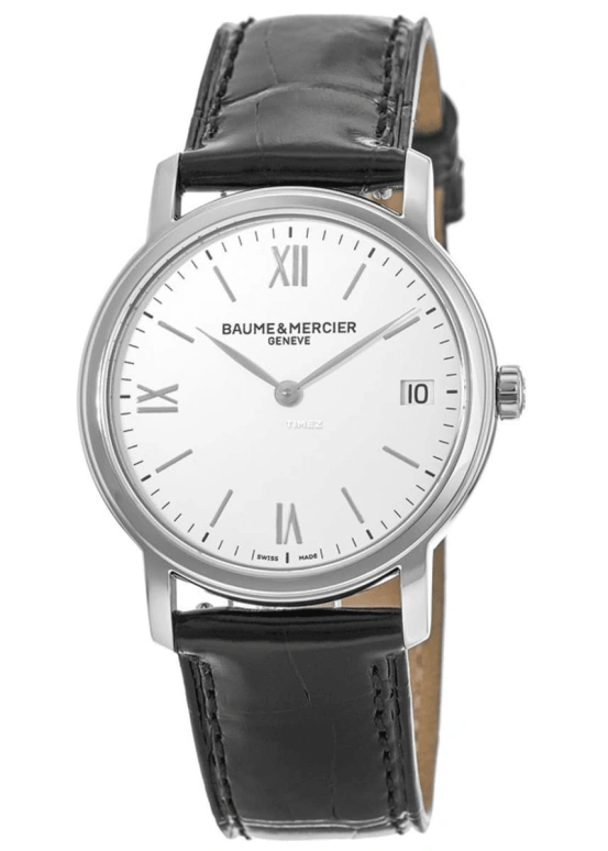 Baume & Mercier,Classima 33mm,33mm,Stainless Steel,White,Quartz,Day,Sapphire,Crystal Glass,10148