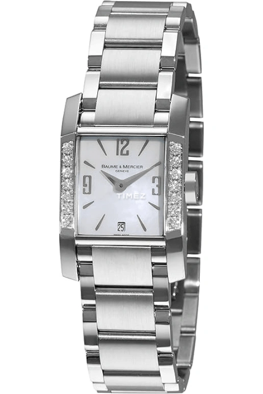 Baume & Mercier,Baume 33x22mm,33x22mm,Stainless Steel,White,Quartz,Day,Sapphire,Crystal Glass,8568