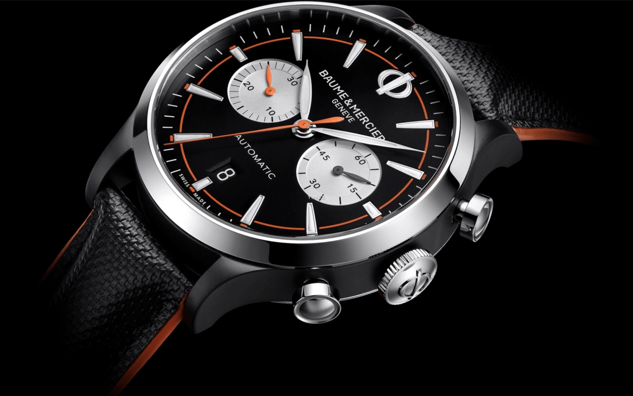 Baume & Mercier,Capeland 42mm,42mm,Stainless Steel,Black,Automatic,Chronograph,Day,10451