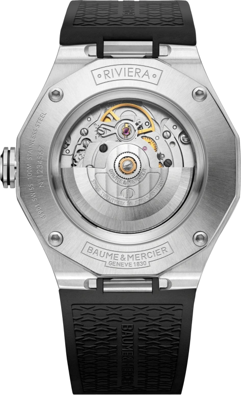Baume & Mercier,Riviera 42mm,42mm,Stainless Steel,Green,Automatic,Day,Sapphire,Crystal Glass,10763
