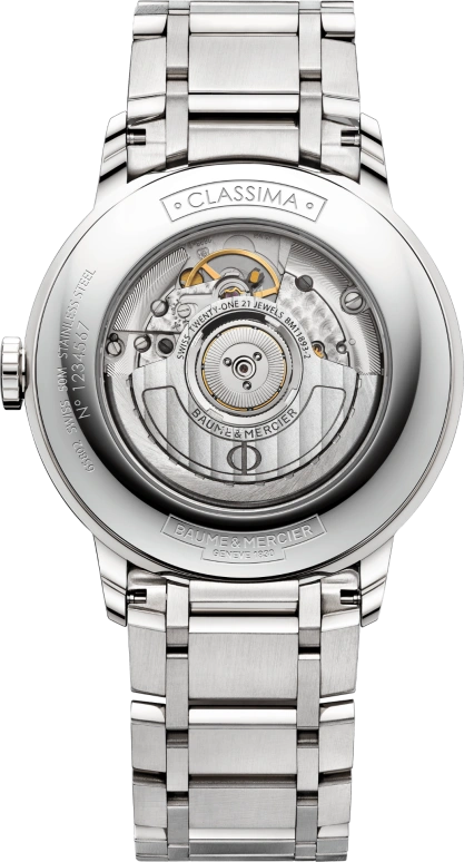 Baume & Mercier,Classima 40mm,40mm,Stainless Steel,Silver White,Automatic,Day,Dule Time,10273