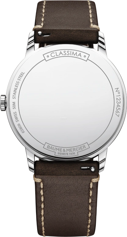 Baume & Mercier,Classima 40mm,40mm,Stainless Steel,White,Quartz,Day,Sapphire,Crystal Glass,10389