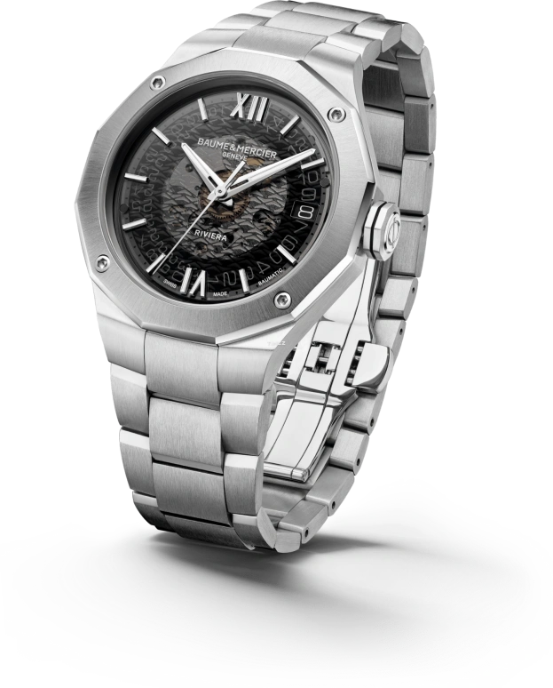 Baume & Mercier,Riviera 39mm,39mm,Stainless Steel,Grey,Handwound,Day,Sapphire,Crystal Glass,10715