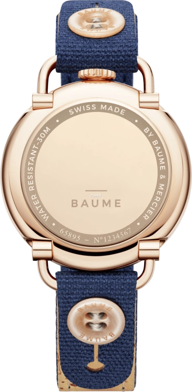 Baume & Mercier,Baume 35mm,35mm,Stainless Steel,Blue,Quartz,Moonphase,Round,10638
