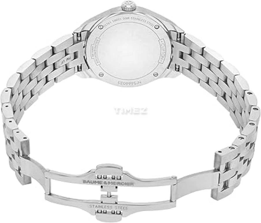 Baume & Mercier,Clifton 30mm,30mm,Stainless Steel,White,Quartz,Day,Sapphire,10176