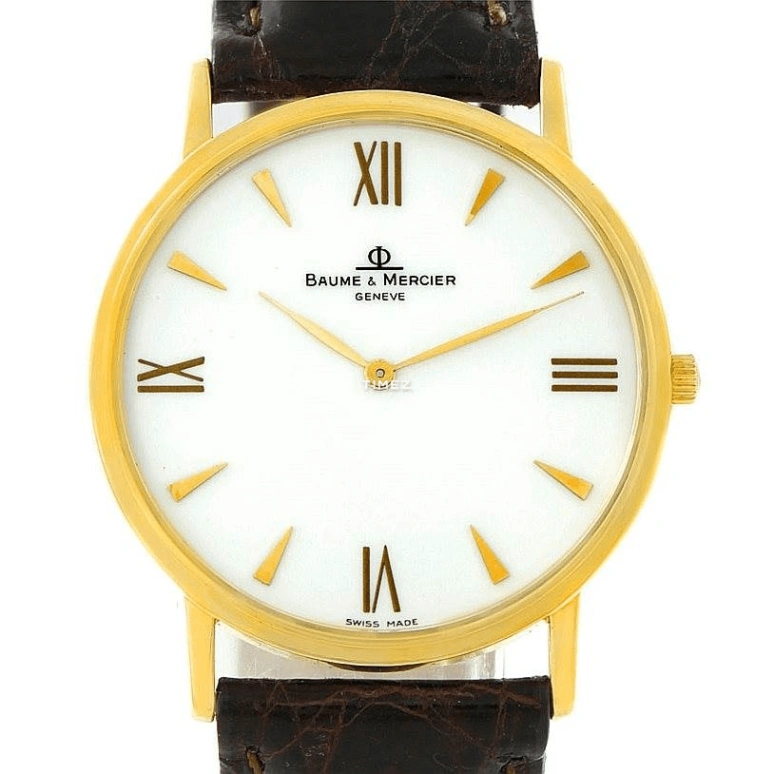 Baume & Mercier,Baume 32mm,32mm,Yellow Gold,White,Quartz,Sapphire,Crystal Glass,Round,8069