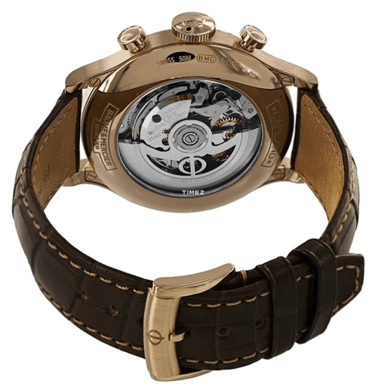 Baume & Mercier,Capeland 42mm,42mm,Rose Gold,Coffee,Automatic,Chronograph,Day,Flyback,10087