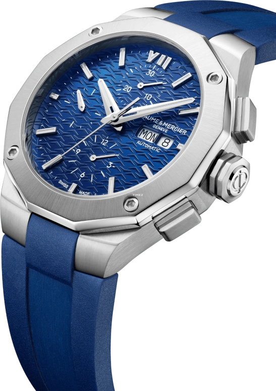Baume & Mercier,Riviera 43mm,43mm,Stainless Steel,Blue,Automatic,Chronograph,Date,Day,10623