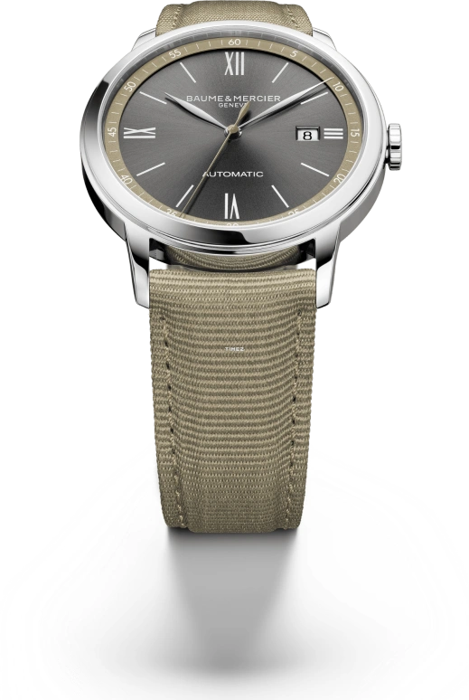 Baume & Mercier,Classima 42mm,42mm,Stainless Steel,Grey,Automatic,Day,Round,10695