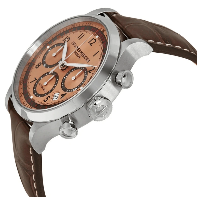 Baume & Mercier,Capeland 42mm,42mm,Stainless Steel,Champagne,Automatic,Chronograph,Day,10045