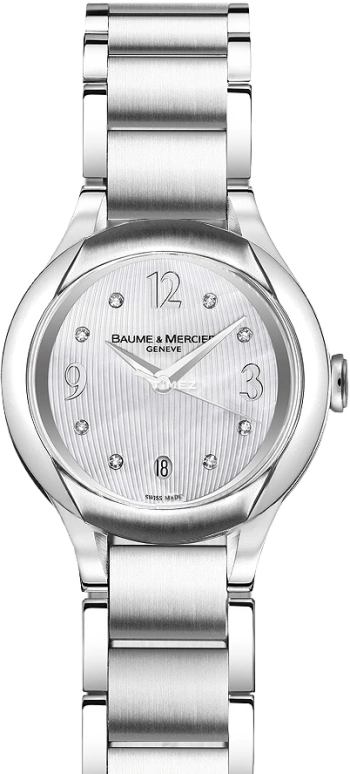 Baume & Mercier,Baume 30mm,30mm,Stainless Steel,Silver White,Quartz,Day,Sapphire,Crystal Glass,8769