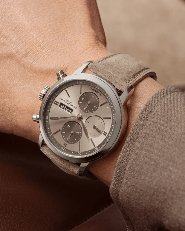 Baume & Mercier,Classima 42mm,42mm,Stainless Steel,Sand,Automatic,Chronograph,Date,Day,10782