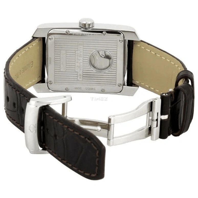 Baume & Mercier,Baume 30x45.50mm,30x45.50mm,Stainless Steel,Grey,Automatic,Day,Sapphire,Crystal Glass,8753
