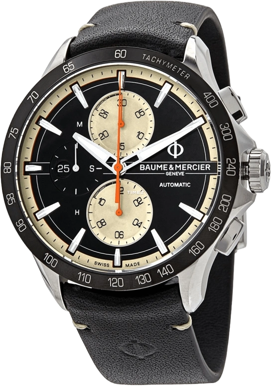 Baume & Mercier,Clifton 44mm,44mm,Stainless Steel,Black,Automatic,10434